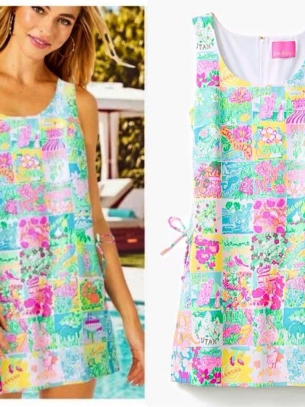 Lilly Pulitzer Sammi romper multi pop-up Lilly state of mind size 00 NWT